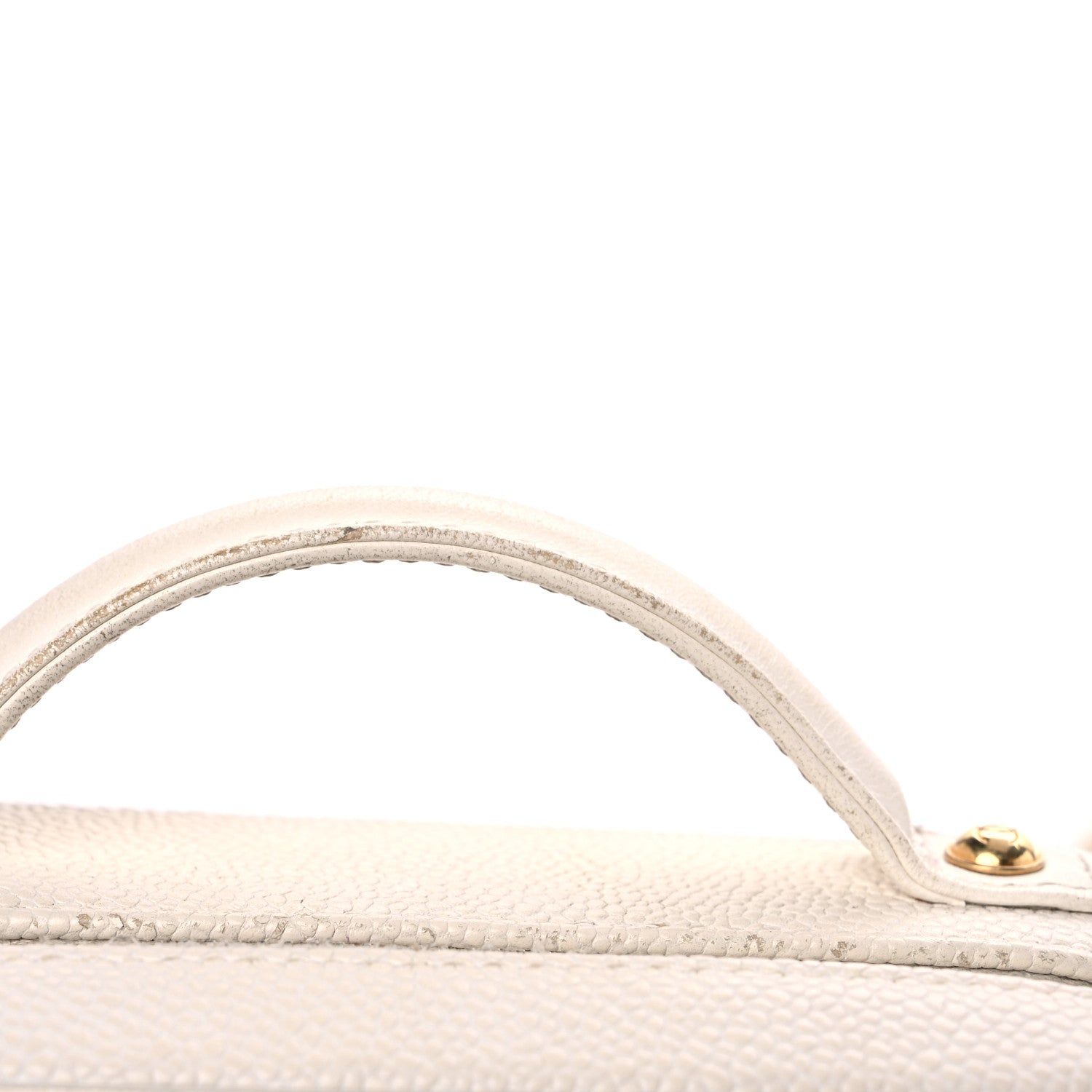 Chanel Caviar Quilted Small CC Filigree Vanity Case White 22 of 26