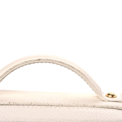 Chanel Caviar Quilted Small CC Filigree Vanity Case White 22 of 26