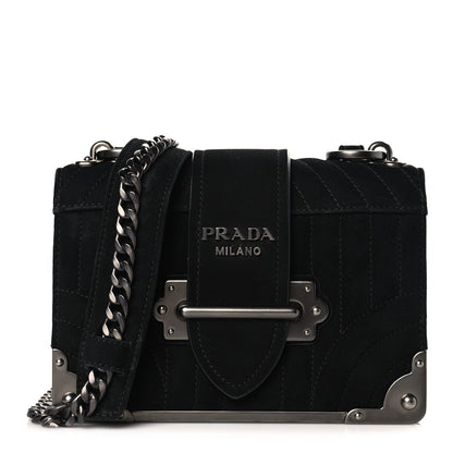 Prada Velvet Impuntu Cahier Bag Black 1 of 8