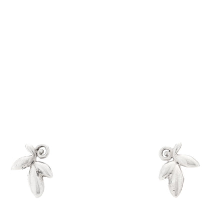 Tiffany Sterling Silver Paloma Picasso Olive Leaf Earrings 1 of 4