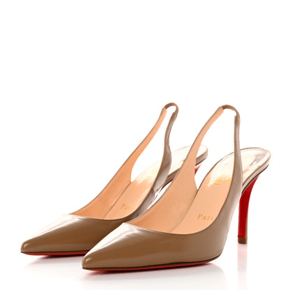Christian Louboutin Nappa Clare Sling 80 Pumps 36 Cafe Creme 3 of 7