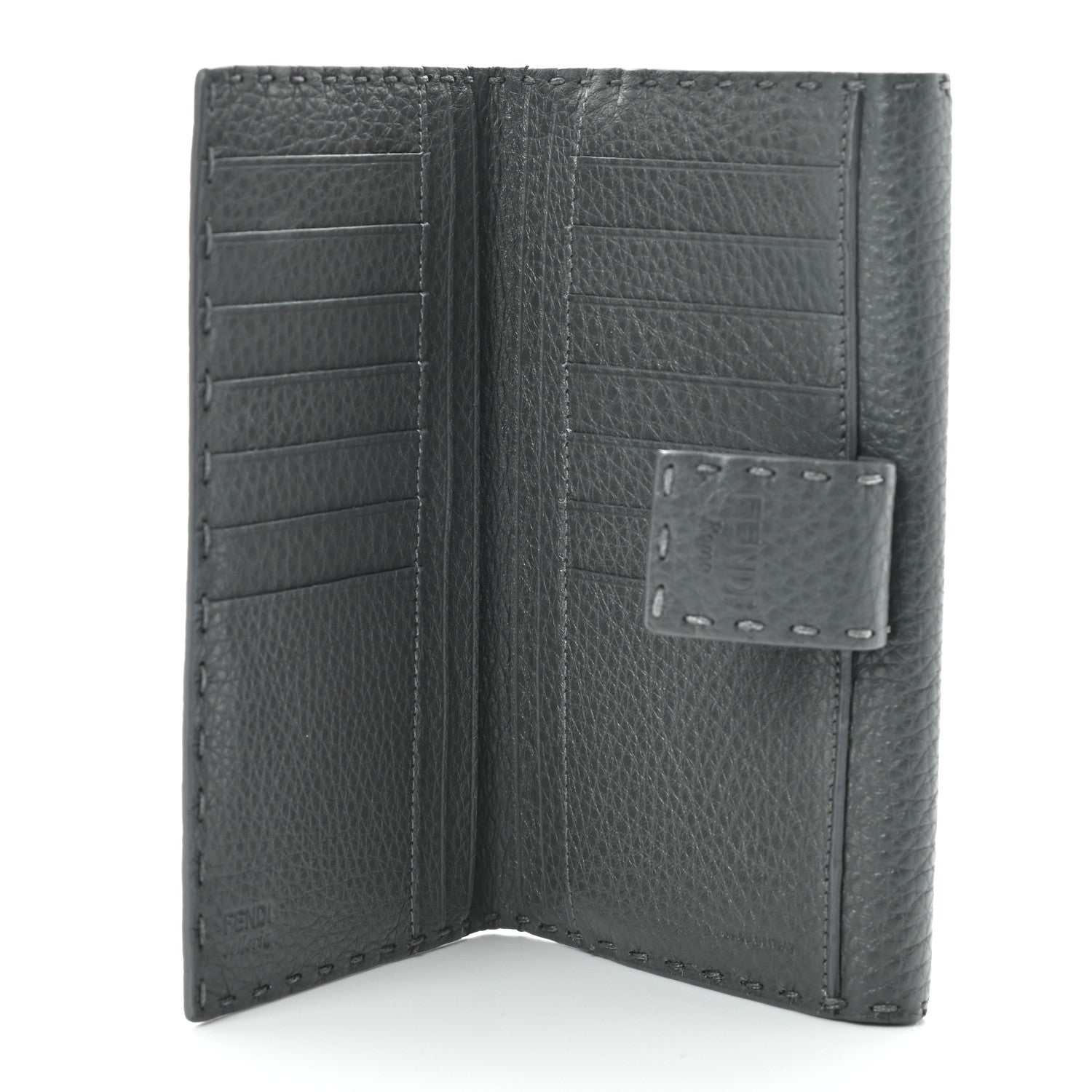 Fendi Cuoio Romano Selleria Peekaboo Continental Wallet Asfalto 6 of 10