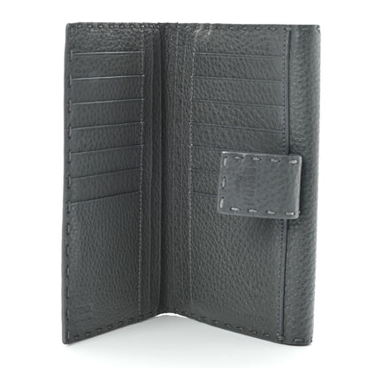 Fendi Cuoio Romano Selleria Peekaboo Continental Wallet Asfalto 6 of 10
