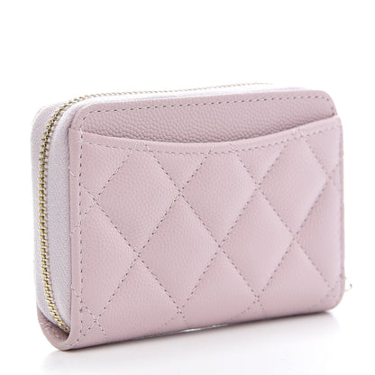 Chanel Caviar Quilted Zip Coin Purse Light Pink 3 of 8