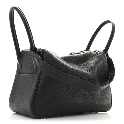 Hermes Taurillon Clemence Lindy 26 Black 3 of 11