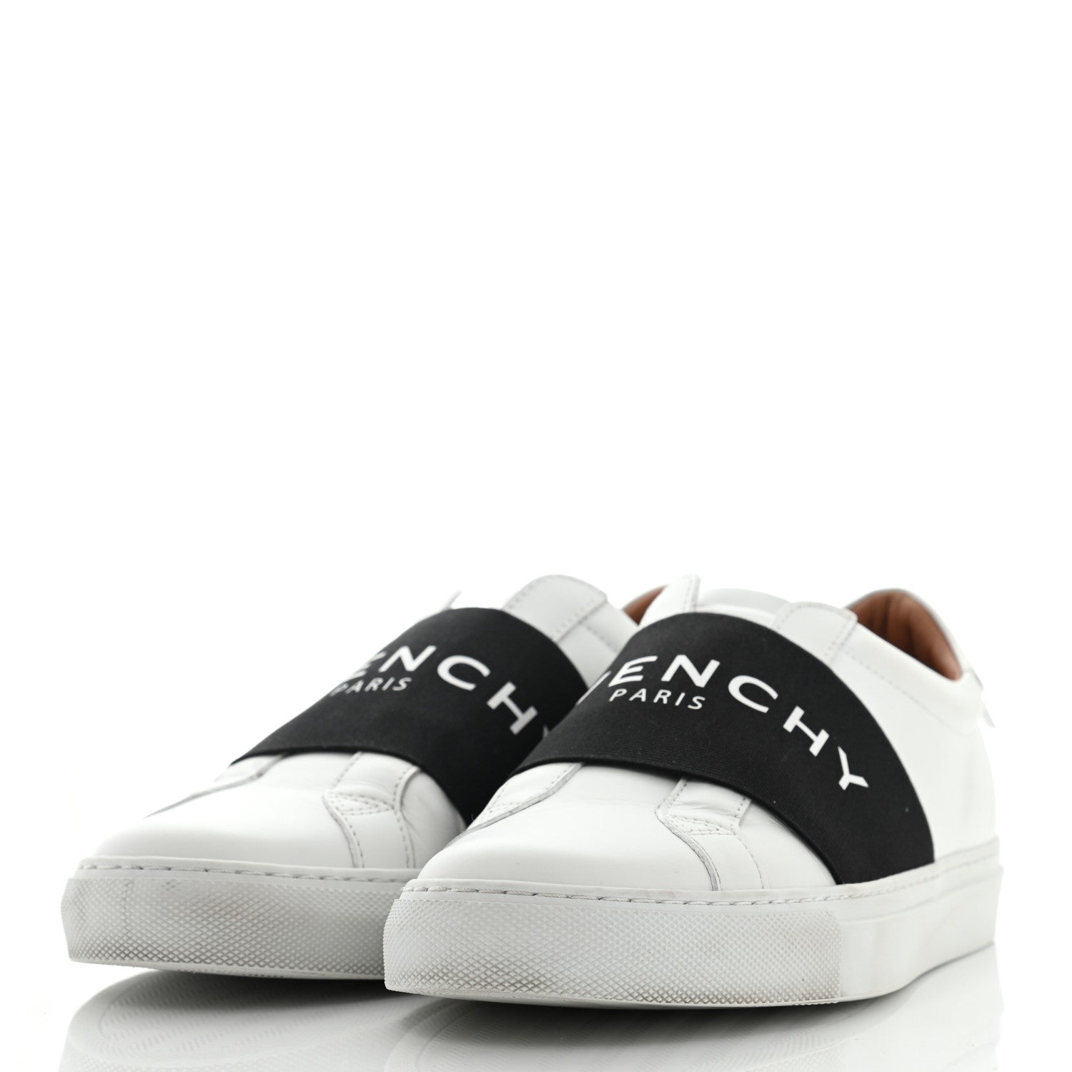 Givenchy Calfskin Band Logo Womens Urban Street Sneakers 39 White Black 3 of 12