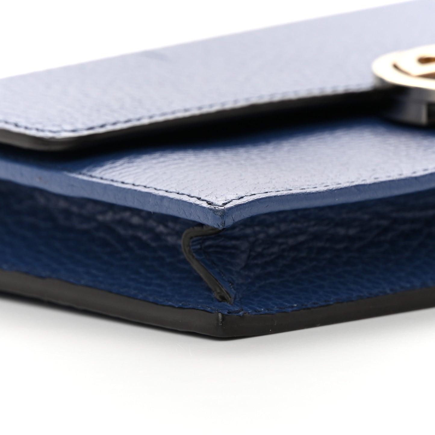 Dollar Calfskin Interlocking G Chain Wallet Caspian