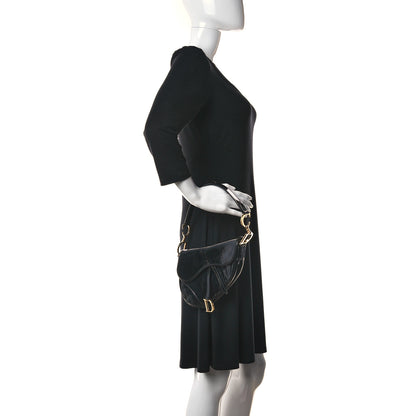 Christian Dior Patent Monogram Mini Saddle Bag Black 2 of 19