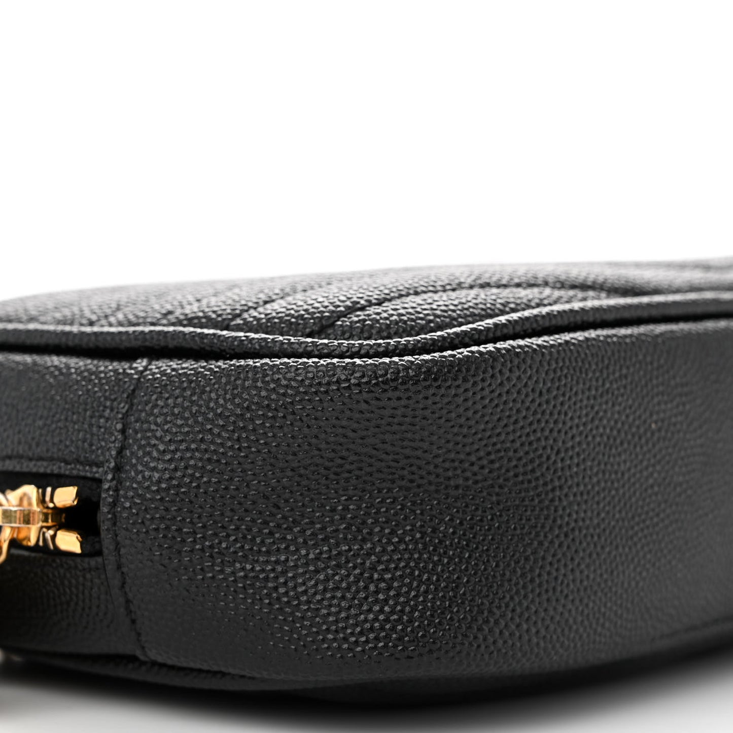 SAINT LAURENT Grain De Poudre Matelasse Monogram Mini Lou Camera Bag Black