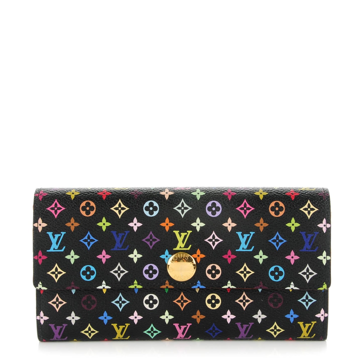 Monogram Multicolor Sarah Wallet Black Violet