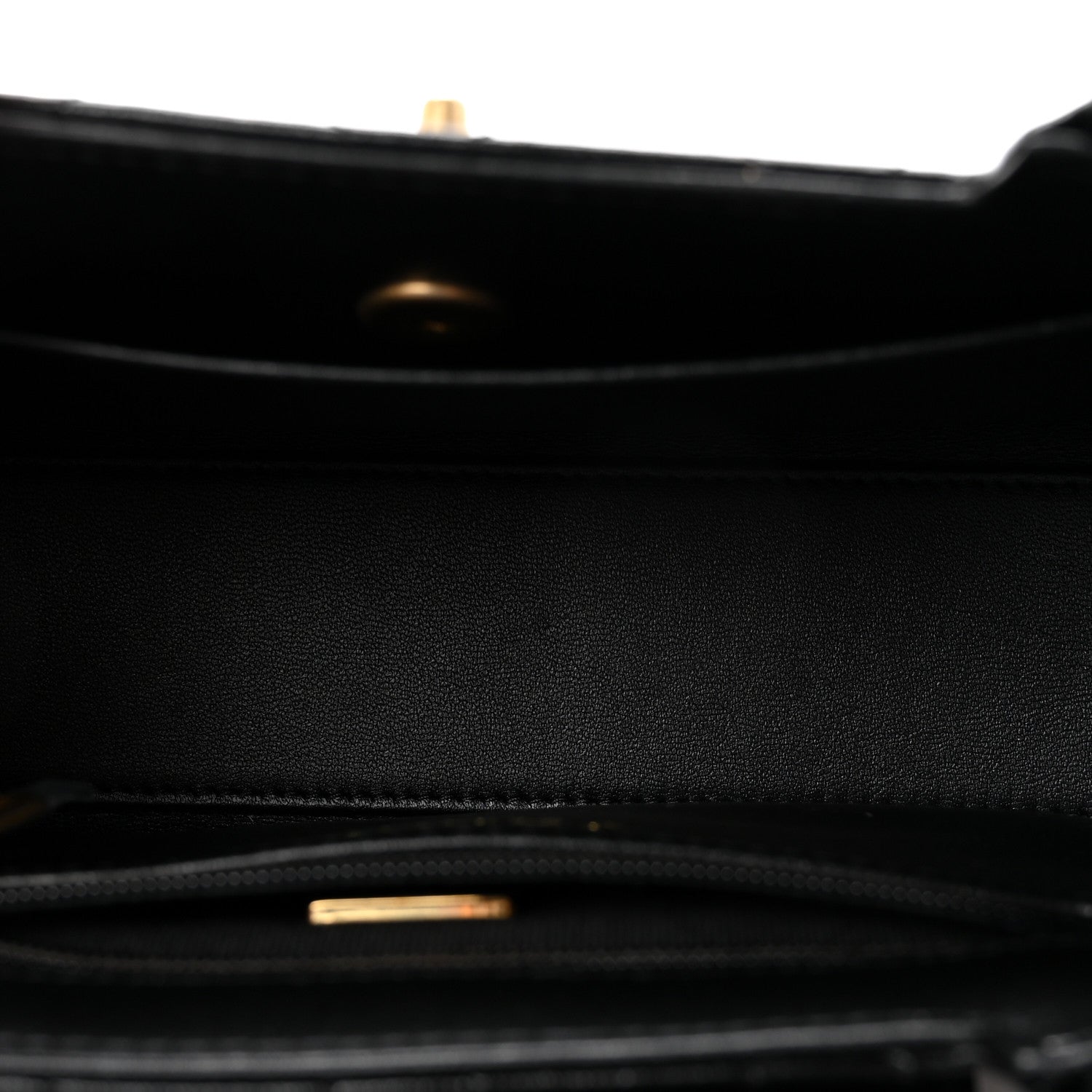 Chanel Shiny Aged Calfskin Quilted Nano Kelly Shopper Black 5 of 11