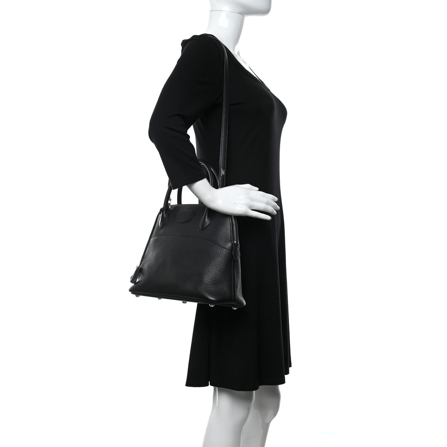 Hermes Taurillon Clemence Bolide 31 Black 1 of 10