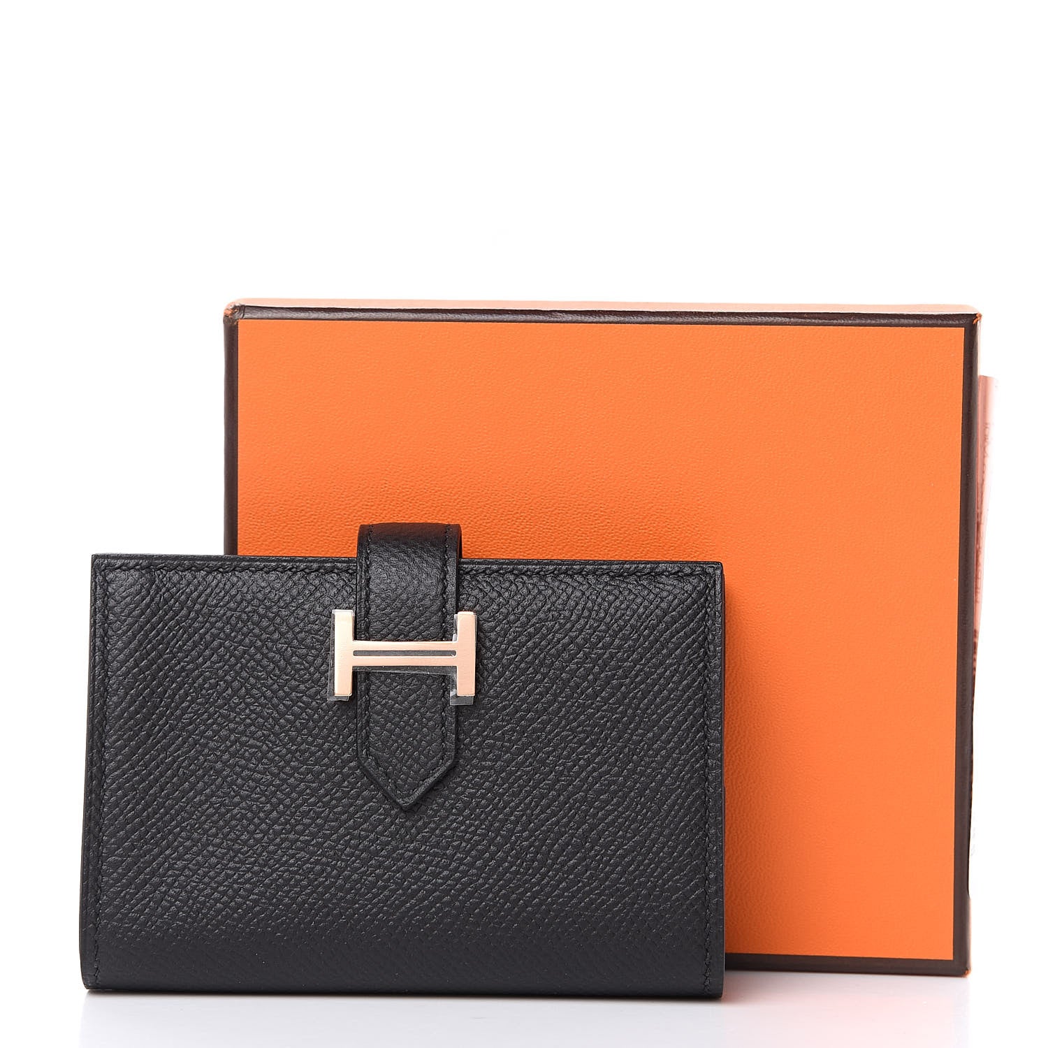 Hermes Epsom Mini Bearn Wallet Black 7 of 7