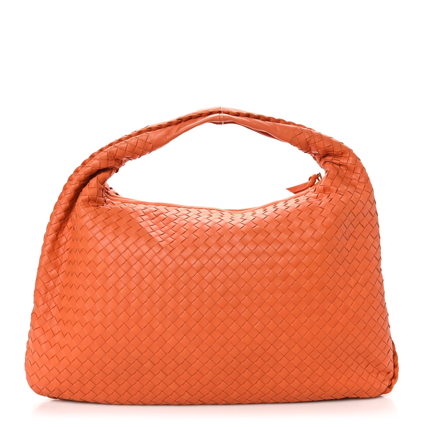 Nappa Intrecciato Large Veneta Hobo Orange