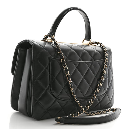 Chanel Lambskin Quilted Medium Trendy CC Flap Dual Handle Bag Black 3 of 11