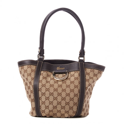 Gucci Monogram Small Gold D Ring Tote Brown 1 of 8