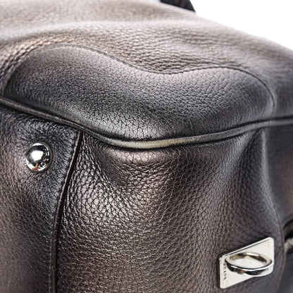 Prada Vitello Daino Antik Bauletto Tote Piombo 11 of 12