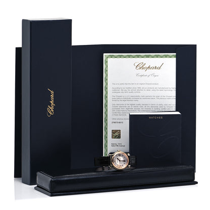 Chopard Stainless Steel 18K Rose Gold Alligator 5 Diamond 36mm Happy Sport Automatic Watch 5 of 5