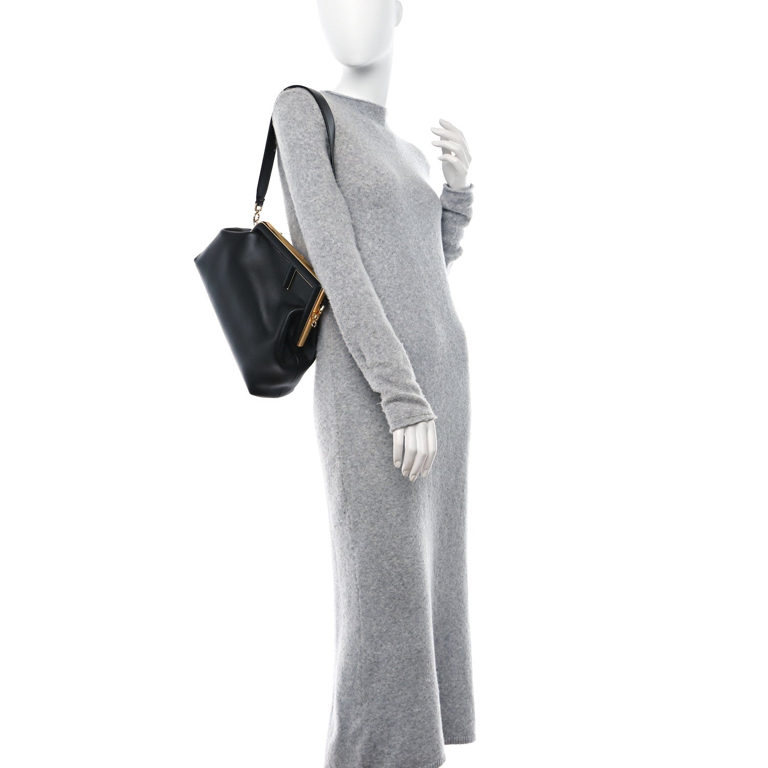 Fendi Shiny Nappa Medium Fendi First Black 2 of 12