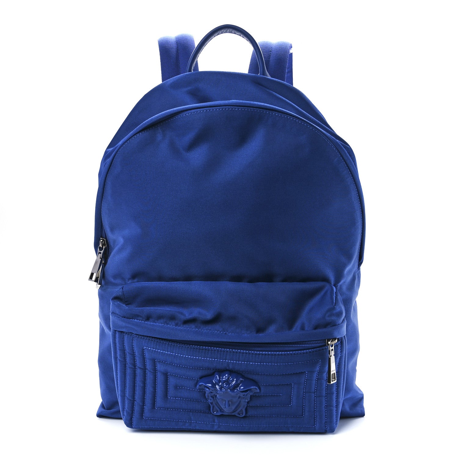 Versace Nylon Quilted Palazzo Medusa Backpack Blue 1 of 13