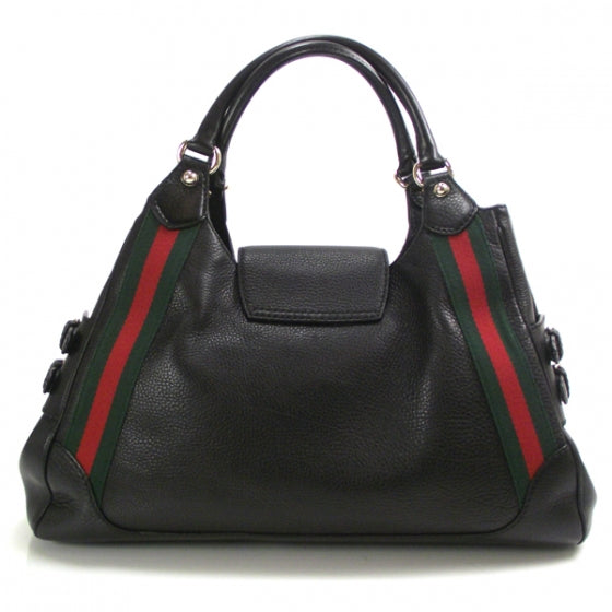 Gucci Leather Heritage Medium Shoulder Bag Black 3 of 10