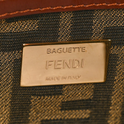 Fendi Straw Vitello King Woven Baguette Natural Ghianda 6 of 8
