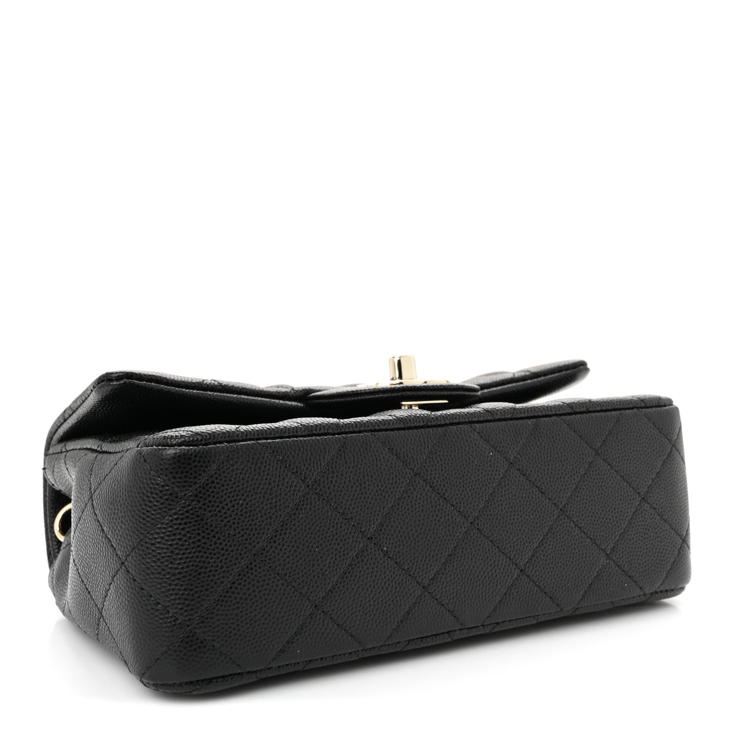 Caviar Quilted Mini Rectangular Flap Black