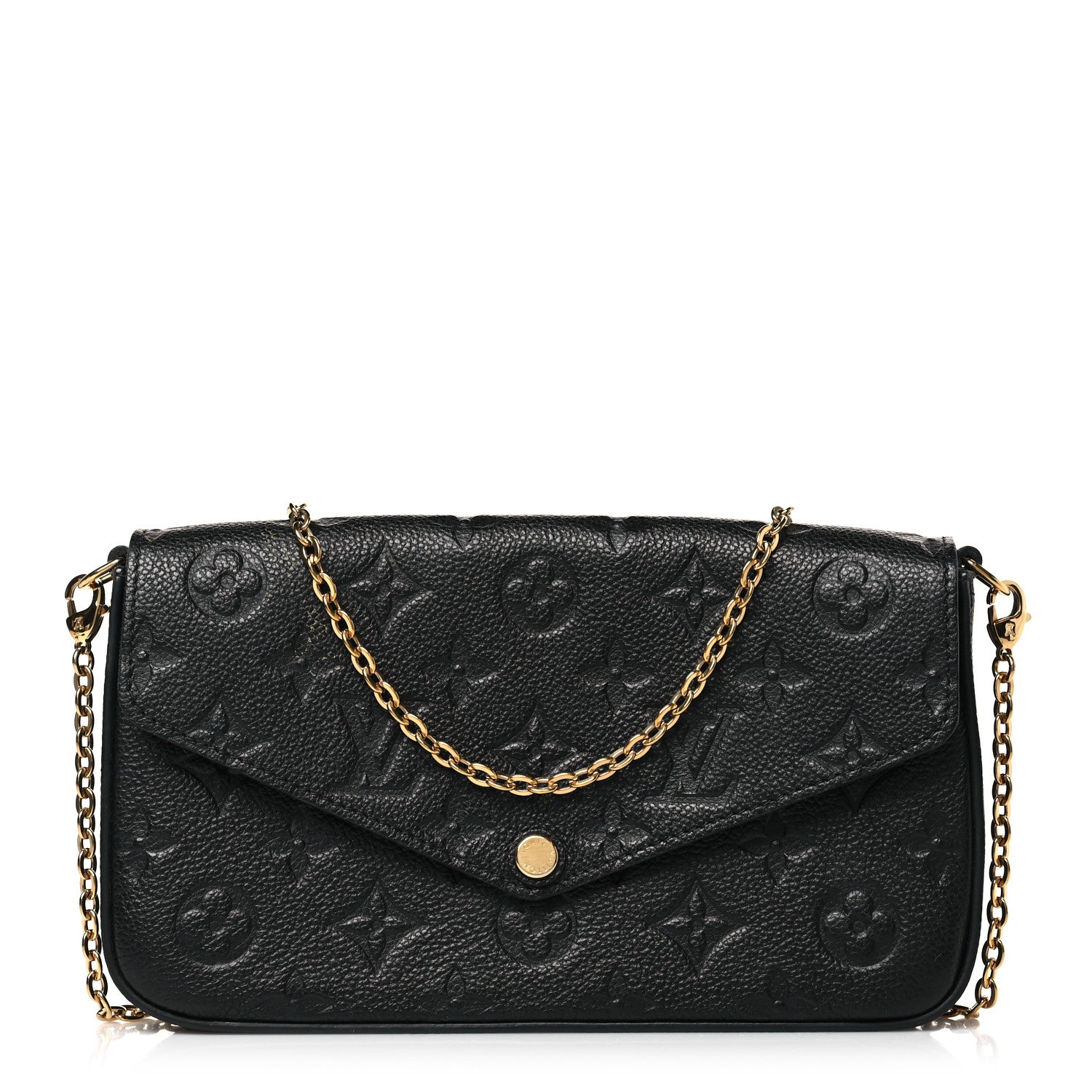 Louis Vuitton Empreinte Pochette Felicie Chain Wallet Black 1 of 9