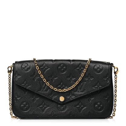 Louis Vuitton Empreinte Pochette Felicie Chain Wallet Black 1 of 9