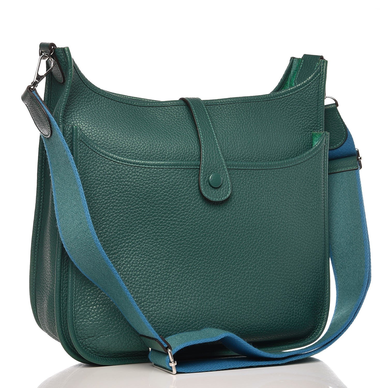 Hermes Taurillon Clemence Evelyne III GM Malachite Bleu Izmir 3 of 11