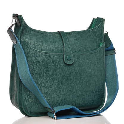 Hermes Taurillon Clemence Evelyne III GM Malachite Bleu Izmir 3 of 11