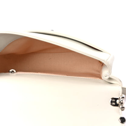 Chanel Lambskin Quilted Small Studded Bubble Flap White 5 of 12