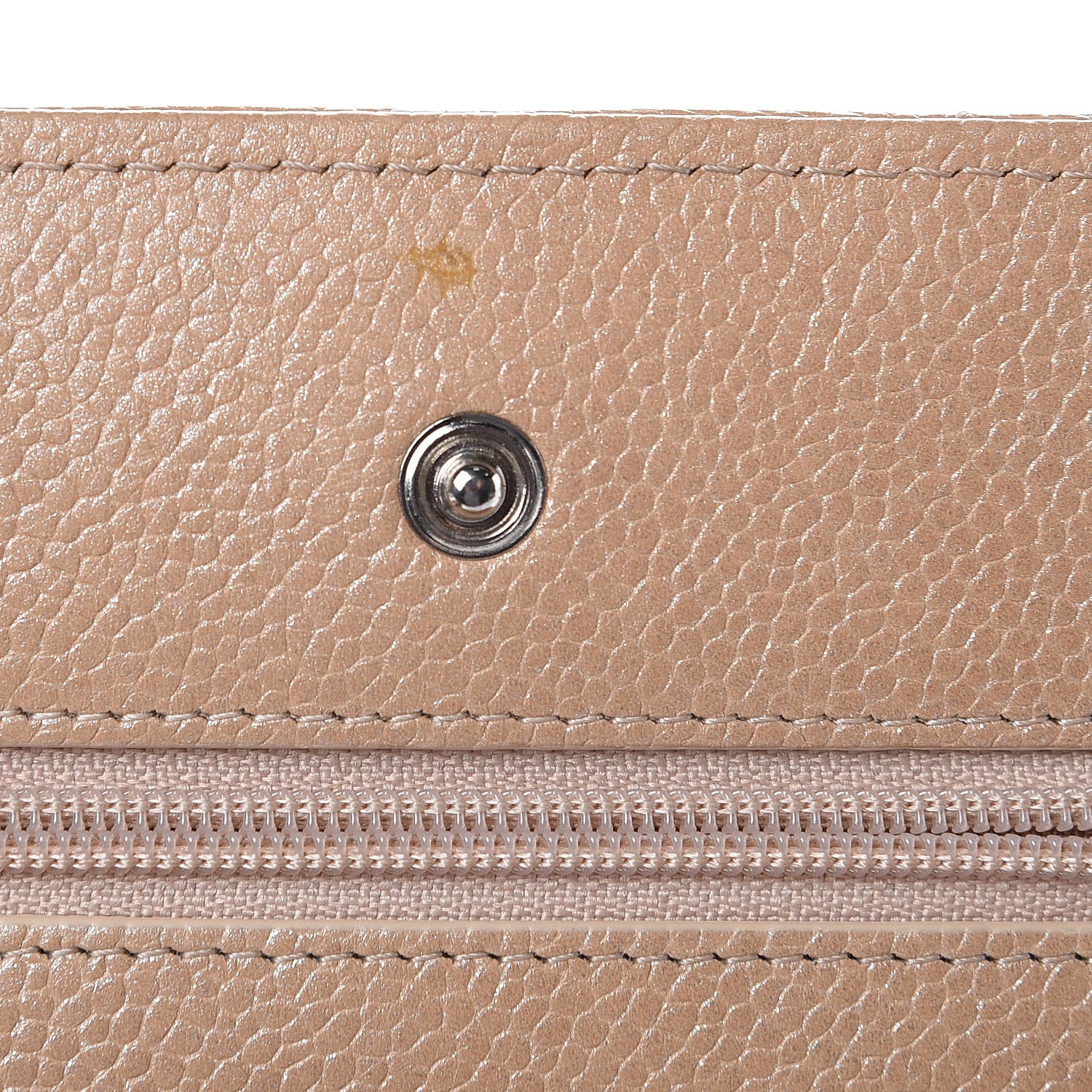 Chanel Metallic Caviar Quilted Wallet on Chain WOC Beige 11 of 17