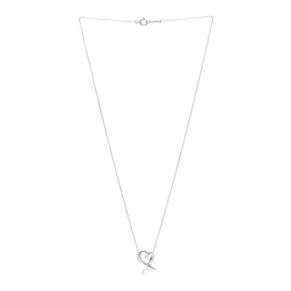 Tiffany Sterling Silver Small Paloma Picasso Loving Heart Pendant Necklace 3 of 5