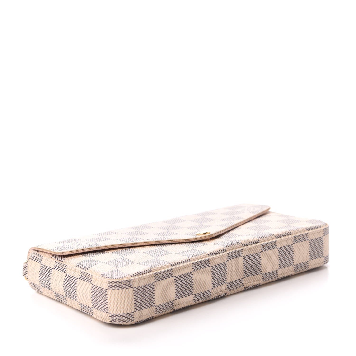 Louis Vuitton Damier Azur Pochette Felicie Chain Wallet Rose Ballerine 4 of 8