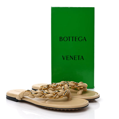 Bottega Veneta Nappa Chain Dot Flat Sandals 40 Cane Sugar 8 of 8