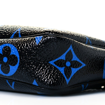 Louis Vuitton Colored Monogram Mini Pochette Accessories Blue Black 7 of 8