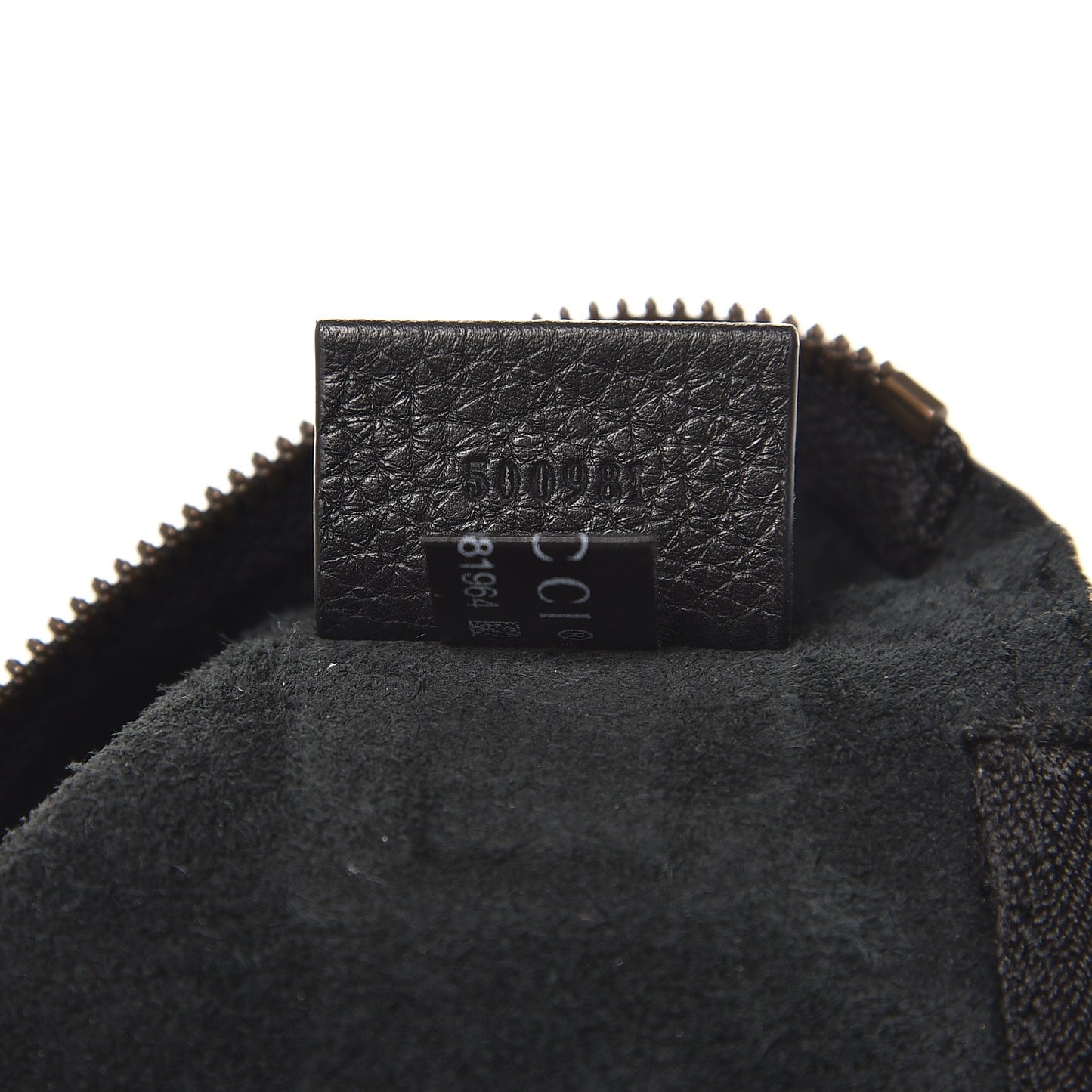 Pebbled Calfskin Medium Logo Portfolio Clutch Black