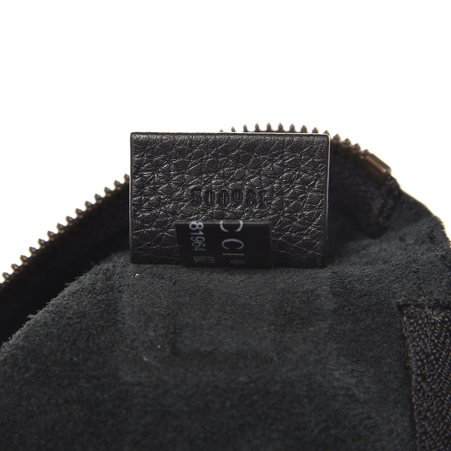 Gucci Pebbled Calfskin Medium Logo Portfolio Clutch Black 7 of 7