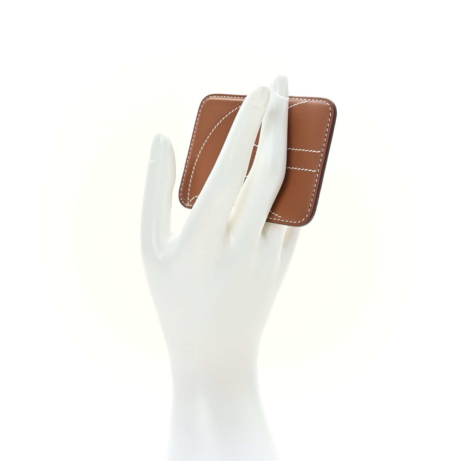 Hermes Swift Stitched Cheval MagSafe Card Holder Gold 2 of 7