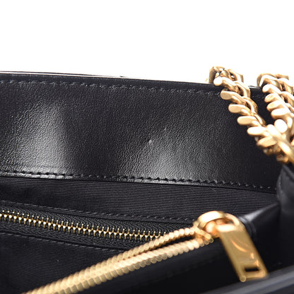 Saint Laurent Calfskin Y Quilted Monogram Large Loulou Chain Satchel Black 8 of 11