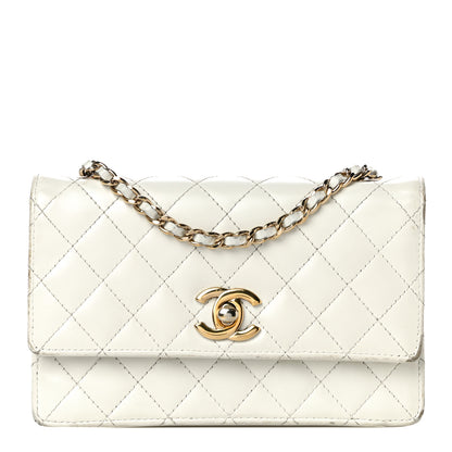 Chanel Glazed Calfskin Quilted Small Flap White 1 of 19