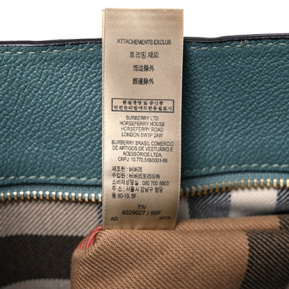 Burberry Soft Grain Calfskin Medium Buckle Tote Celadon Blue 6 of 21