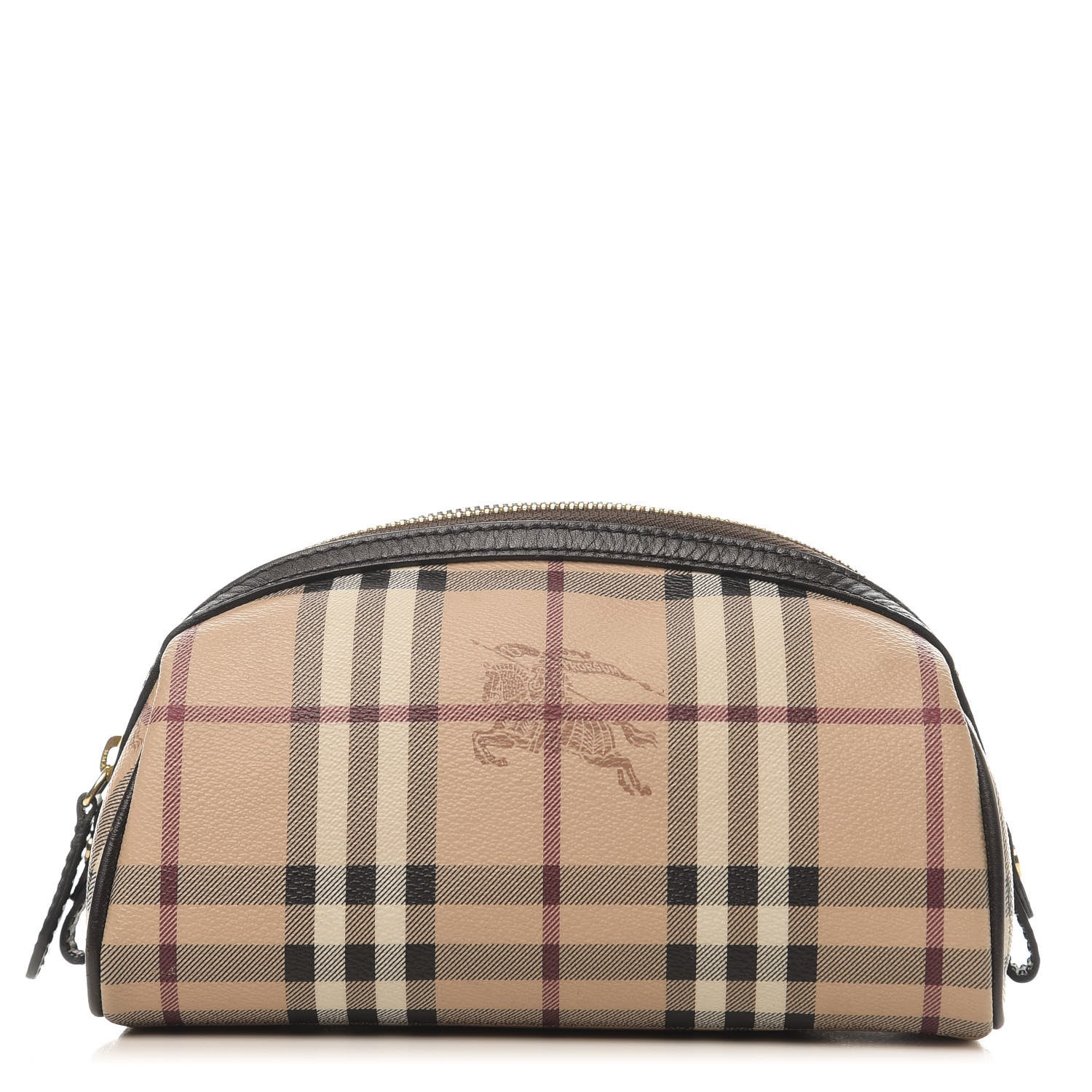 Burberry Haymarket Check Evelyn Cosmetic Bag Chocolate 1 of 7