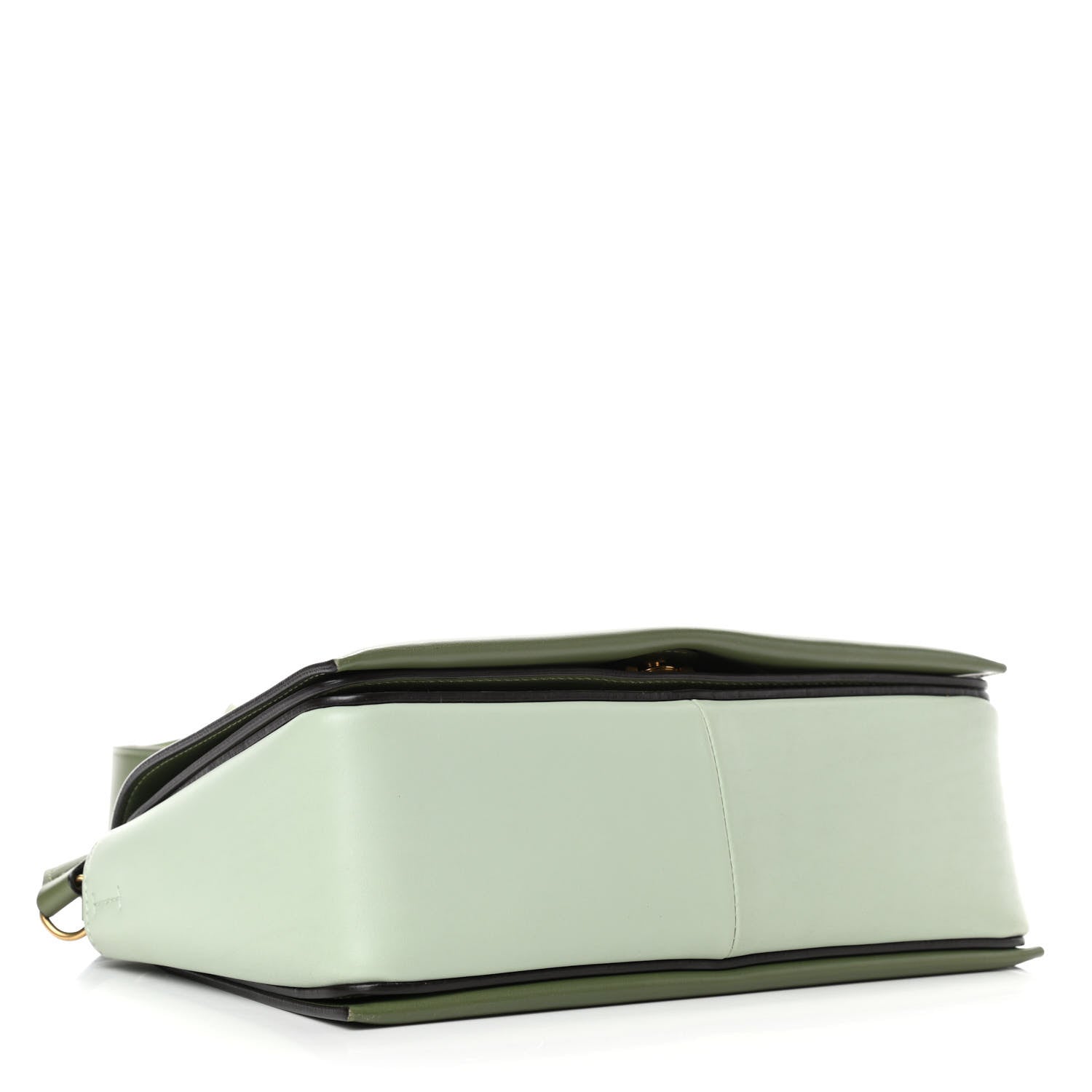Celine Shiny Smooth Calfskin Medium Frame Shoulder Bag Olive Pastel Green 3 of 4