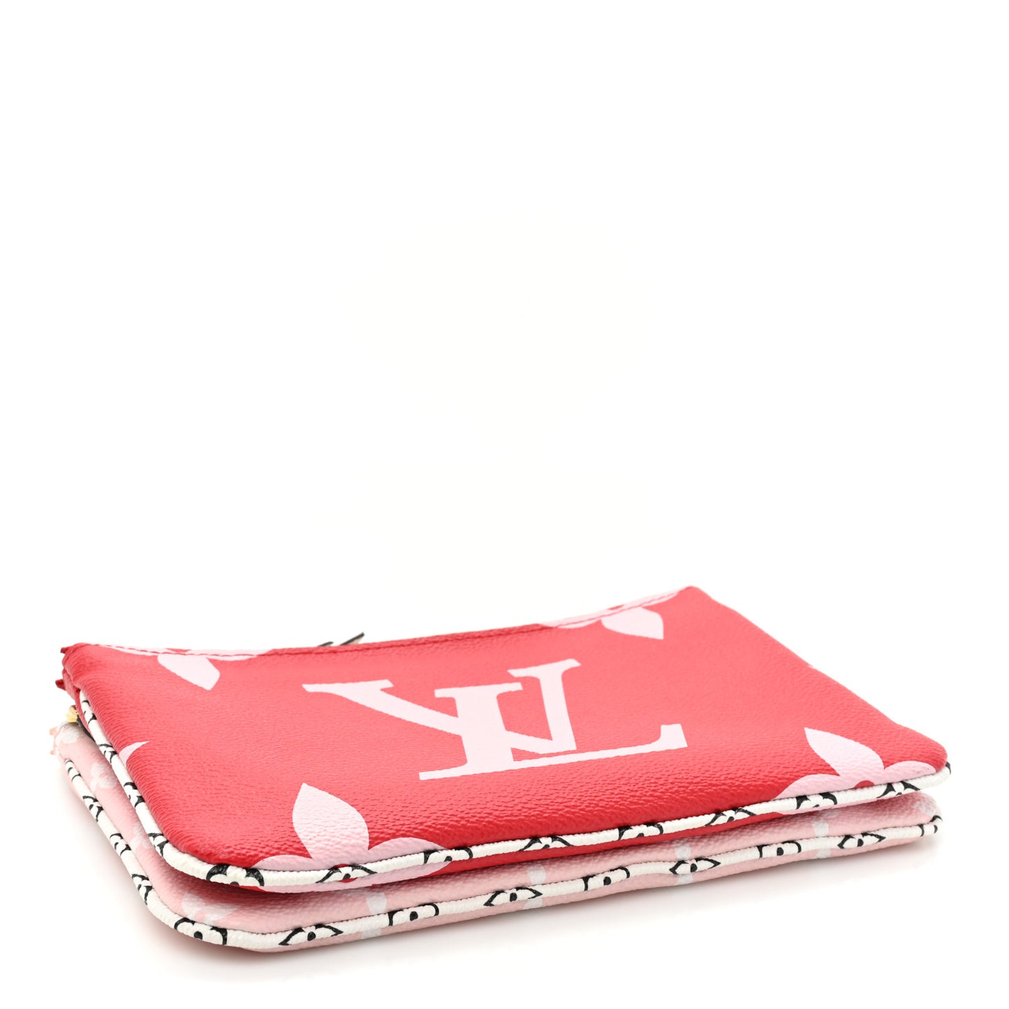 Monogram Giant Double Zip Pochette Rouge