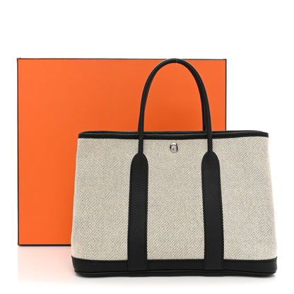 Hermes Toile Negonda Garden Party 30 TPM Black Ecru 12 of 12