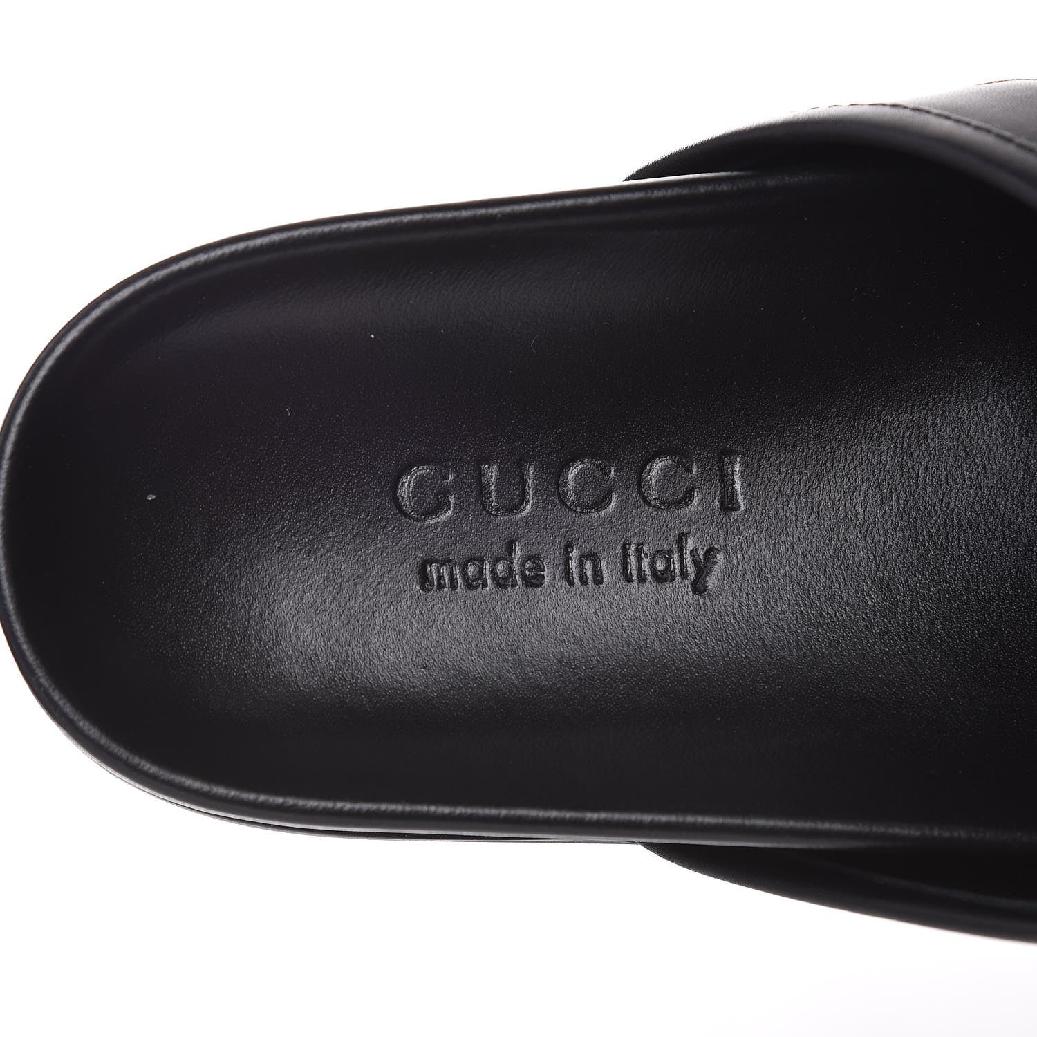 Gucci Calfskin Bee Star Embroidered Mens Horsebit River Slippers 8 Black 6 of 9
