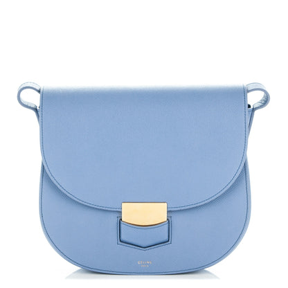 Celine Grained Calfskin Compact Trotteur Porcelain 1 of 6