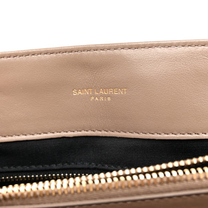 Saint Laurent Calfskin Y Quilted Monogram Medium Loulou Chain Satchel Dark Latte 7 of 11